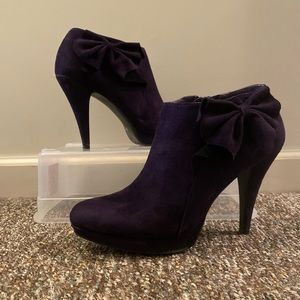 Impo Purple Suede Ankle Bootie